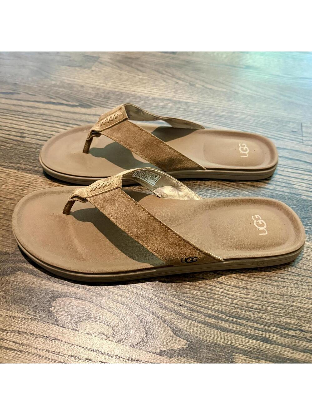 UGG Brookside Men's Brown Flip Flop Sandals US Size 13 - Picture 2 of 7
